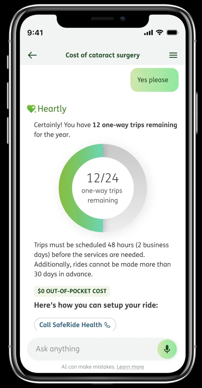 Clear next step after a plan-specific benefits answer